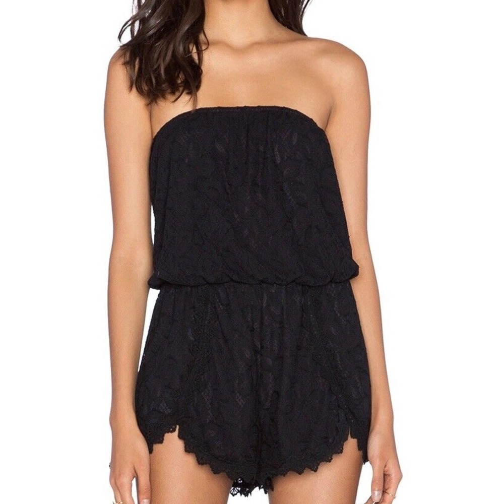 Free people black romper, very flattering